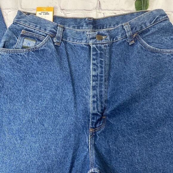 Vintage Wrangler Relaxed Misses Fit High -Rise Structured‎ Jeans 16 Long NWT - Picture 4 of 13